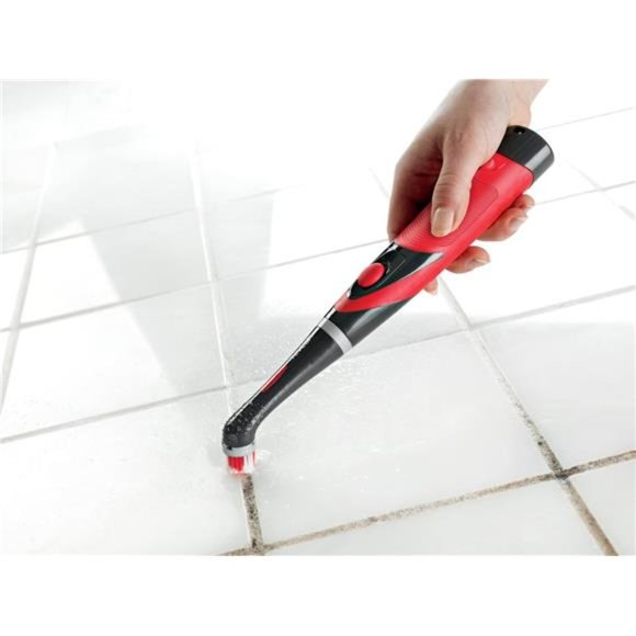 Rubbermaid Reveal Cordless Battery Power Scrubber, Gray/Red, Scrub Brush Cleaner - Picture 4 of 6
